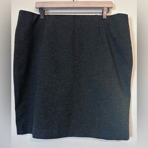 J. Jill Ponte Grey Mini Pencil Pull On Skirt Sz XL